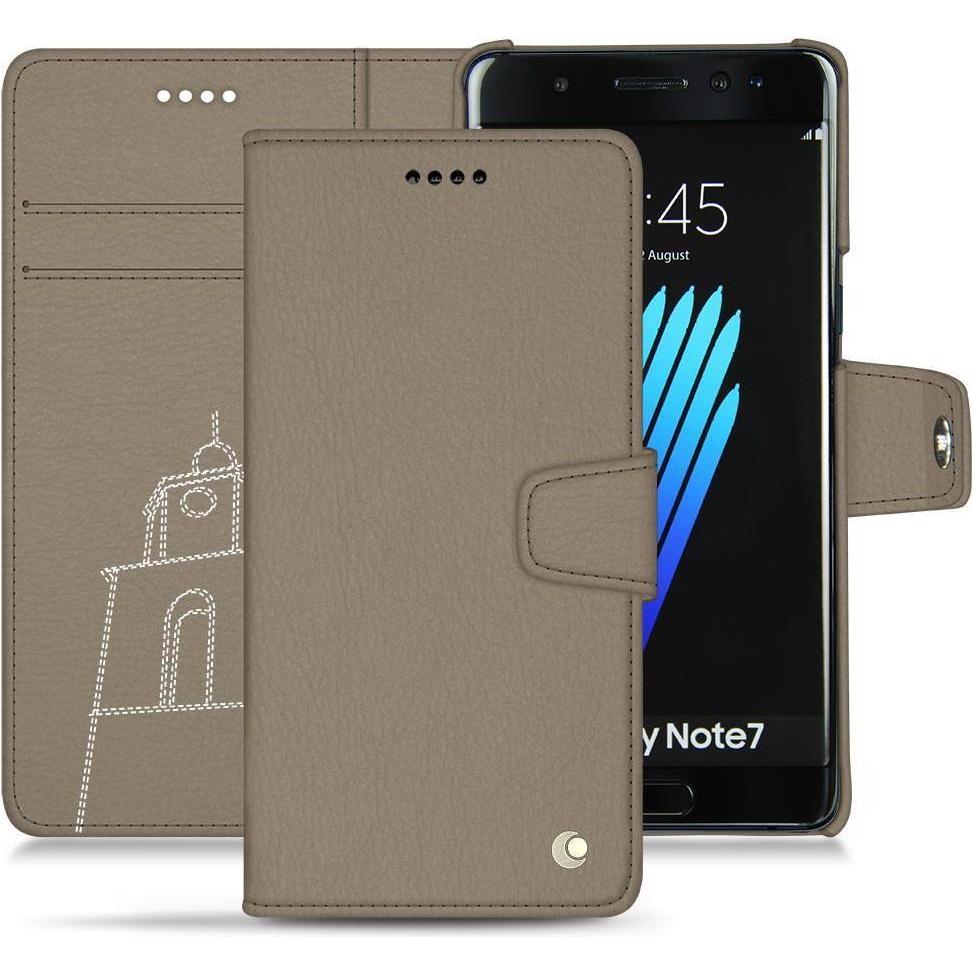 Noreve Lederschutzhülle Wallet (Samsung Galaxy Note 7), Smartphone Hülle, Beige