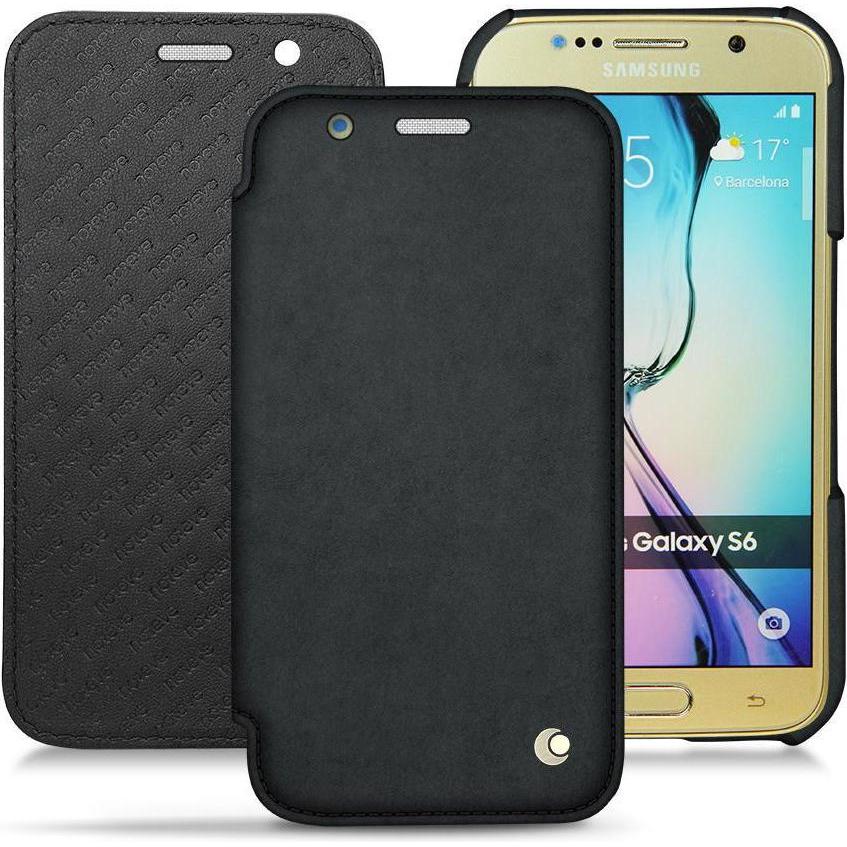 Noreve Lederschutzhülle horizontal (Samsung Galaxy S6), Smartphone Hülle, Schwarz