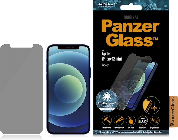 Actual product image PanzerGlass Screen Protector Privacy (1 Piece, Apple iPhone 12 mini)