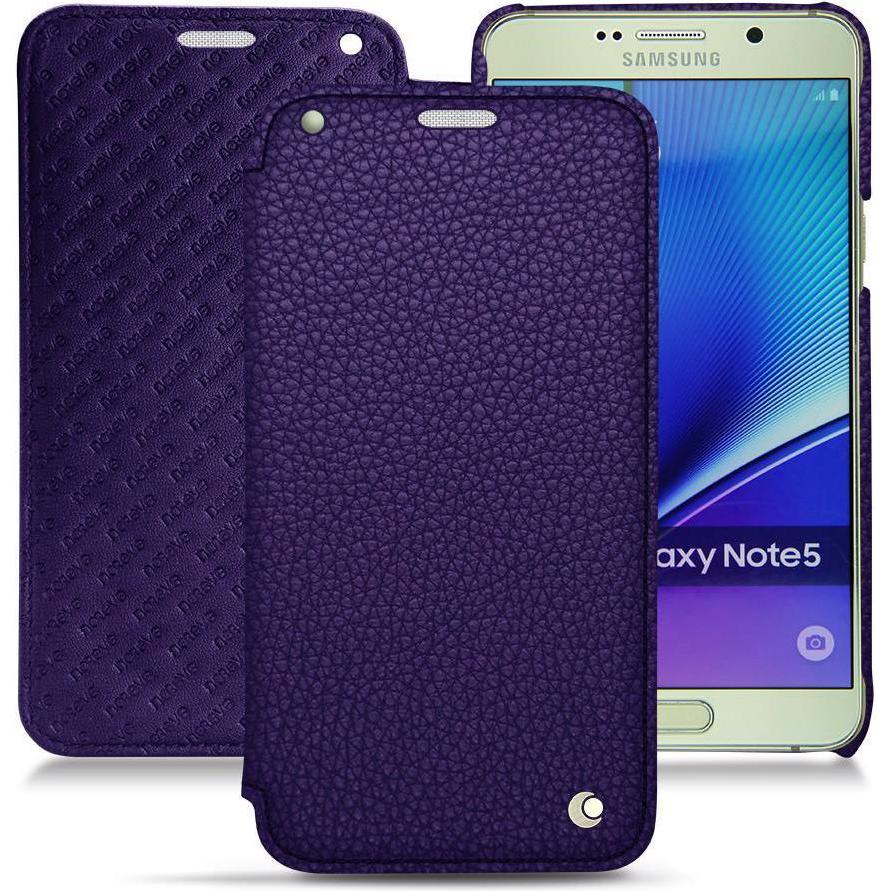 Noreve Lederschutzhülle horizontal (Samsung Galaxy Note 5), Smartphone Hülle, Violett