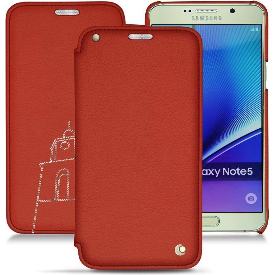 Thumbnail - Noreve Lederschutzhülle horizontal (Samsung Galaxy Note 5), Smartphone Hülle, Orange