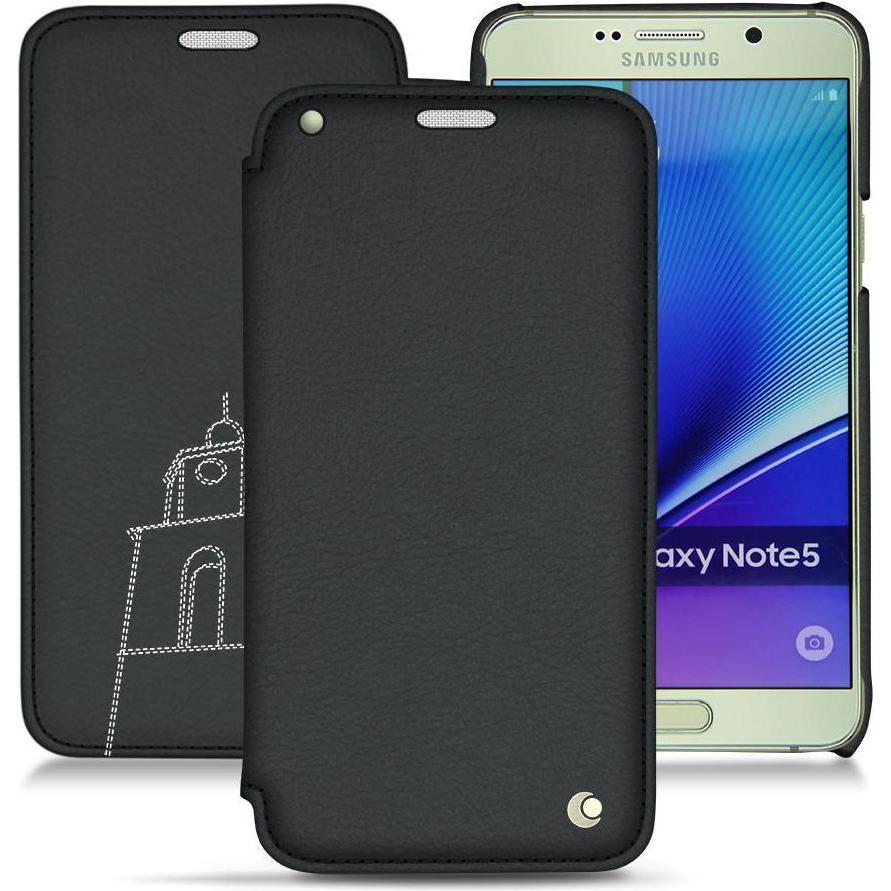 Noreve Lederschutzhülle horizontal (Samsung Galaxy Note 5), Smartphone Hülle, Blau