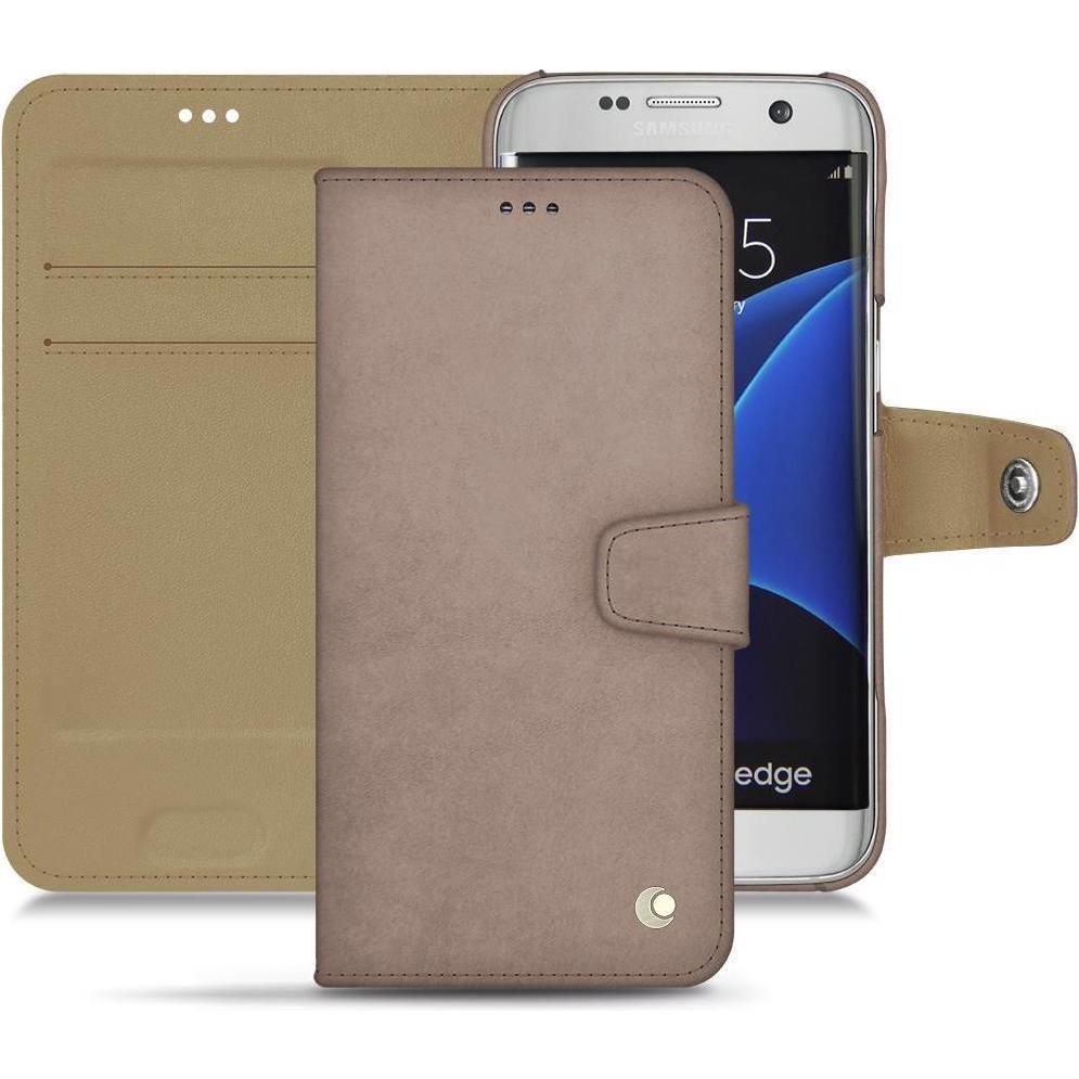 Thumbnail - Noreve Lederschutzhülle Wallet (Samsung Galaxy S7 Edge), Smartphone Hülle, Beige