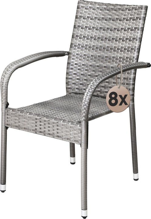 Set of 8 grey