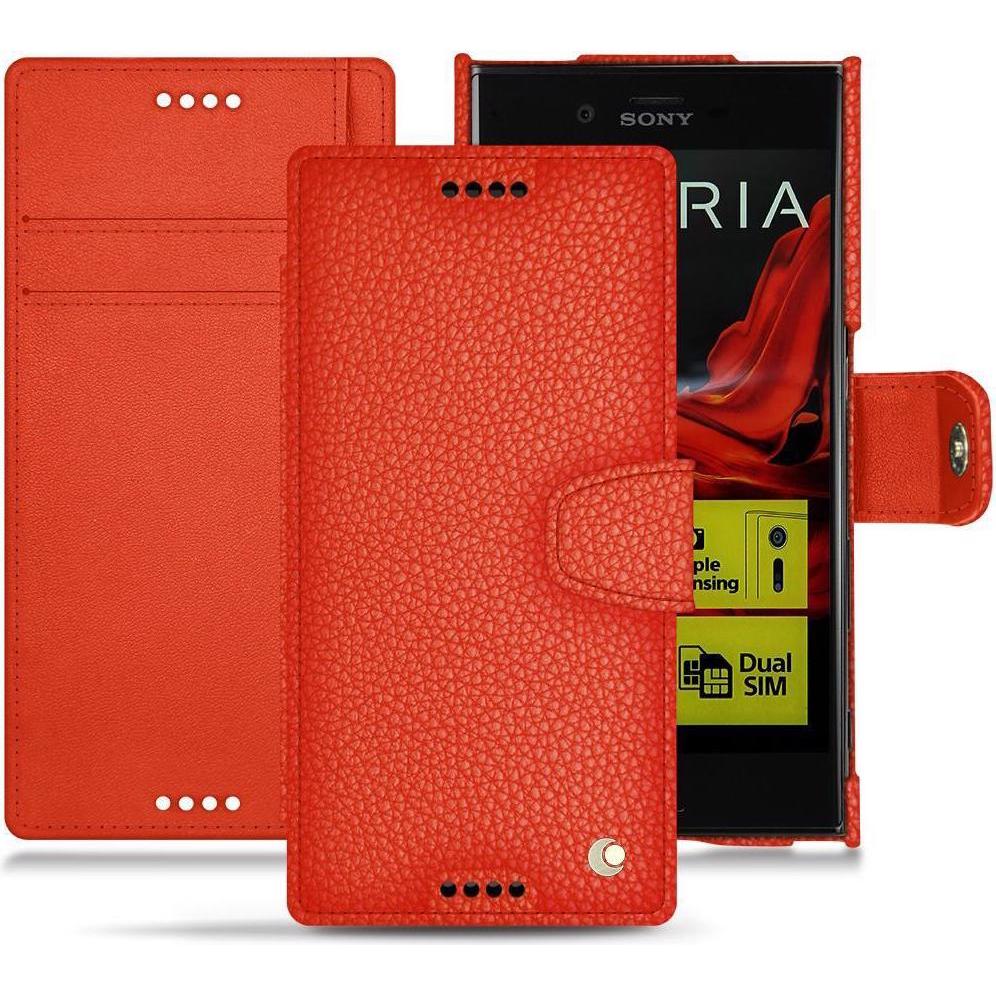 Thumbnail - Noreve Lederschutzhülle Wallet (Sony Xperia XZ), Smartphone Hülle, Orange