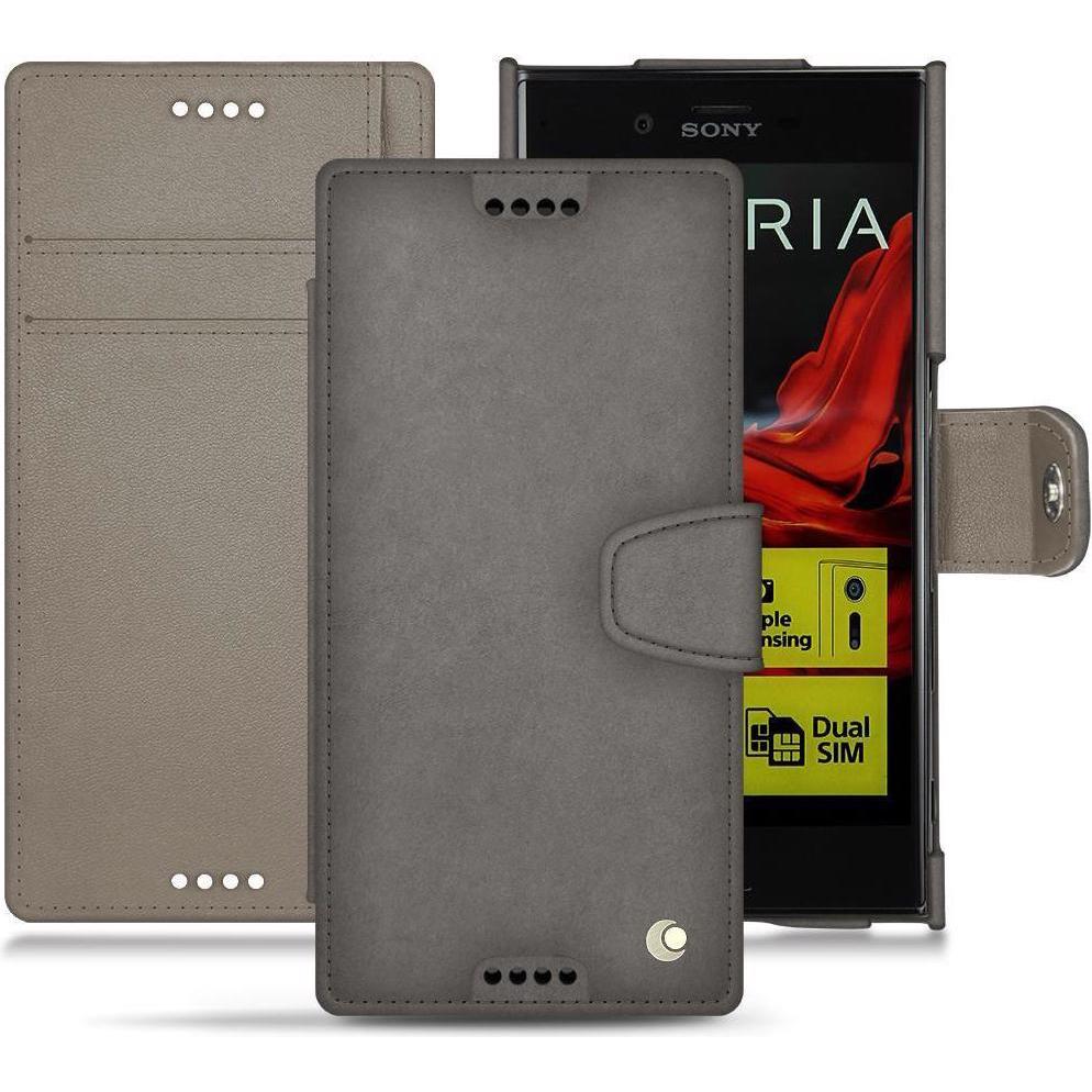 Thumbnail - Noreve Lederschutzhülle Wallet (Sony Xperia XZ), Smartphone Hülle, Grau