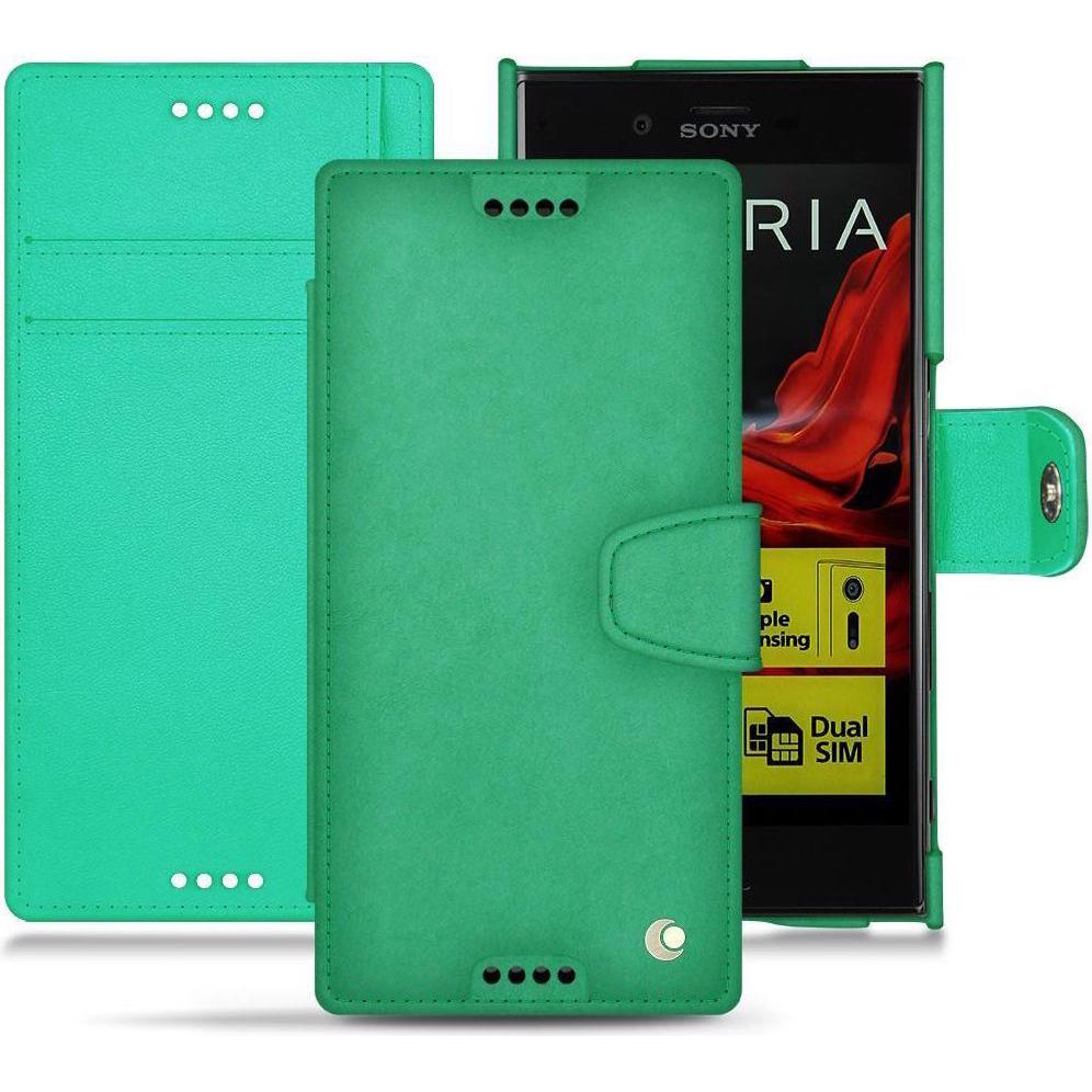 Thumbnail - Noreve Lederschutzhülle Wallet (Sony Xperia XZ), Smartphone Hülle, Grün