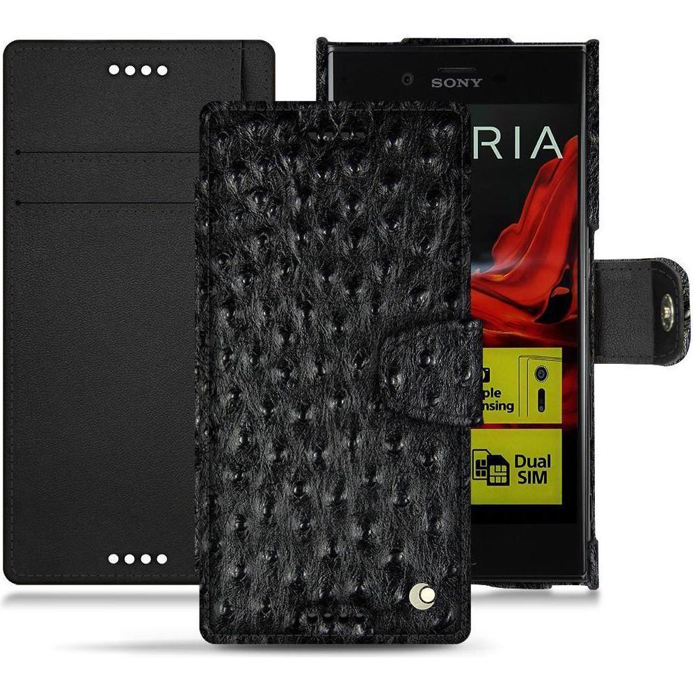 Thumbnail - Noreve Lederschutzhülle Wallet (Sony Xperia XZ), Smartphone Hülle, Schwarz