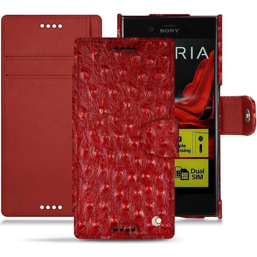 Thumbnail - Noreve Lederschutzhülle Wallet (Sony Xperia XZ), Smartphone Hülle, Rot