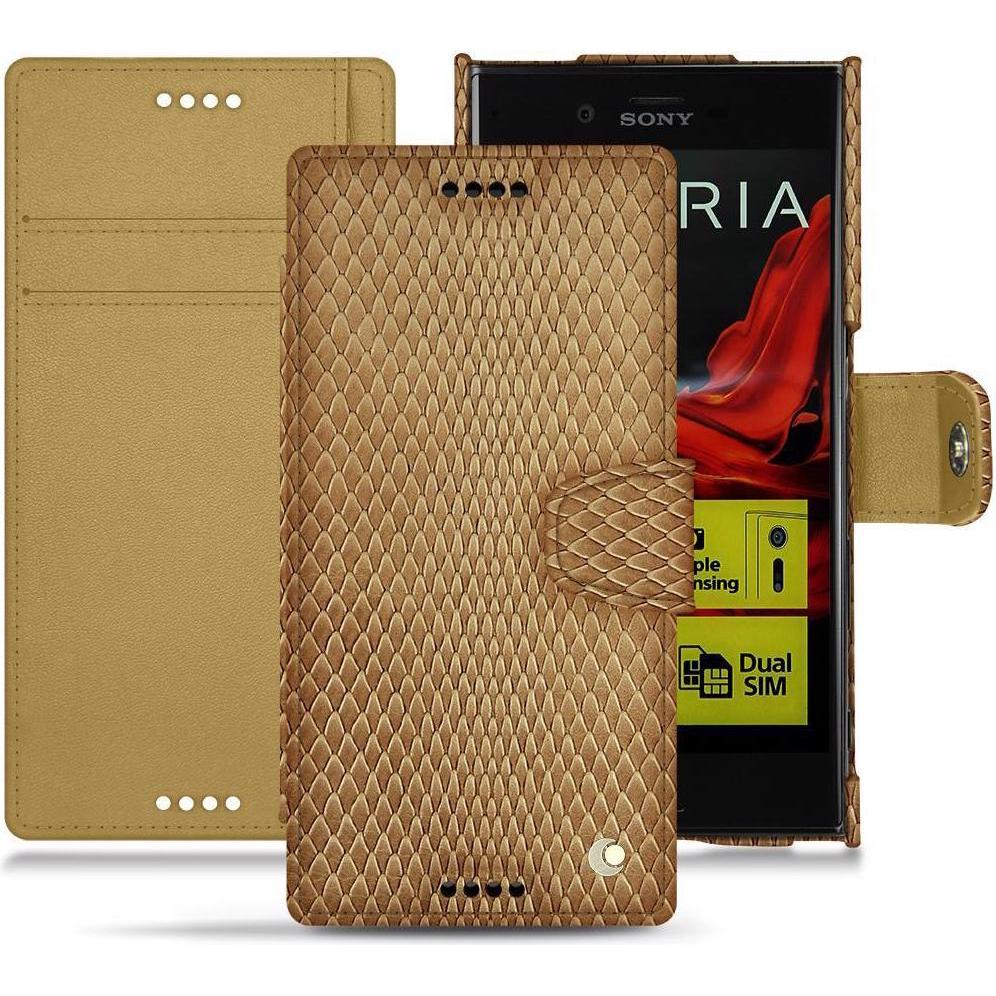 Thumbnail - Noreve Lederschutzhülle Wallet (Sony Xperia XZ), Smartphone Hülle, Beige