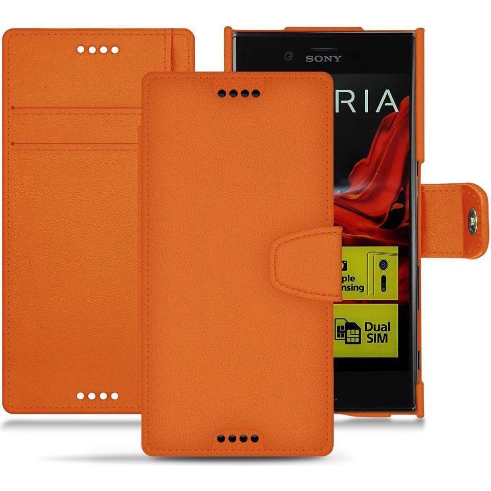 Thumbnail - Noreve Lederschutzhülle Wallet (Sony Xperia XZ), Smartphone Hülle, Orange