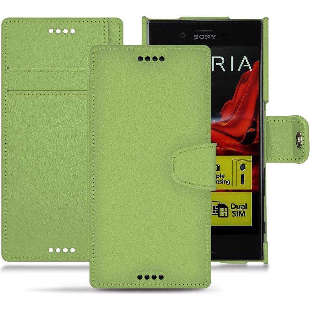 Thumbnail - Noreve Lederschutzhülle Wallet (Sony Xperia XZ), Smartphone Hülle, Grün