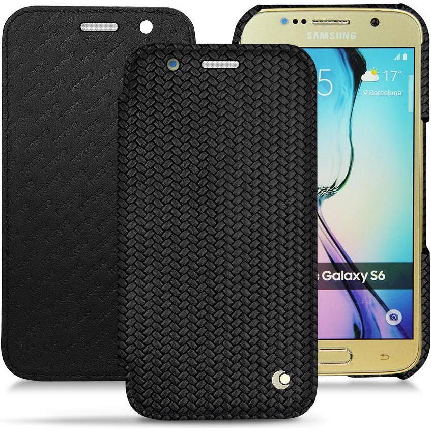 Noreve Lederschutzhülle horizontal (Samsung Galaxy S6), Smartphone Hülle, Schwarz