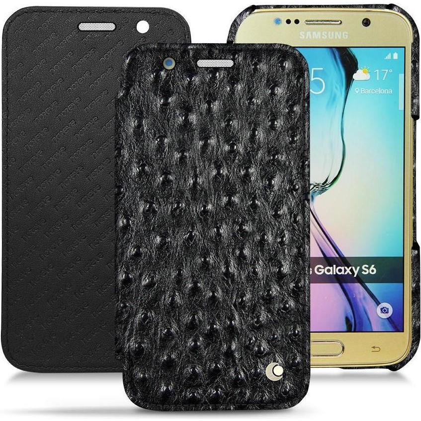Noreve Lederschutzhülle horizontal (Samsung Galaxy S6), Smartphone Hülle, Schwarz