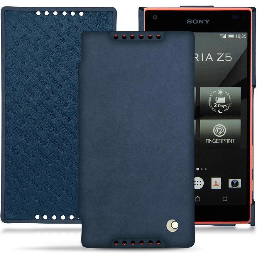 Thumbnail - Noreve Lederschutzhülle horizontal (Sony Xperia Z5 Compact), Smartphone Hülle, Blau