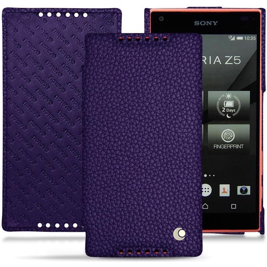 Thumbnail - Noreve Lederschutzhülle horizontal (Sony Xperia Z5 Compact), Smartphone Hülle, Violett
