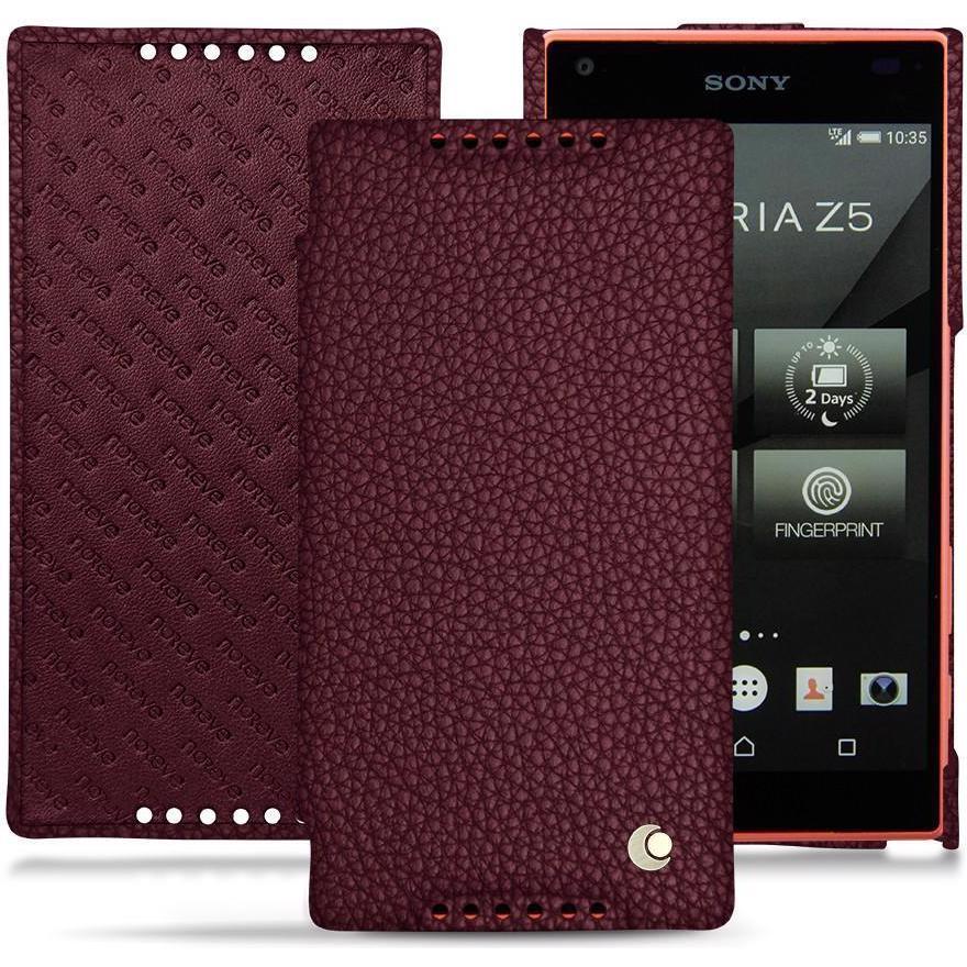 Thumbnail - Noreve Lederschutzhülle horizontal (Sony Xperia Z5 Compact), Smartphone Hülle, Violett