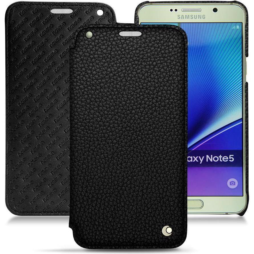 Noreve Lederschutzhülle horizontal (Samsung Galaxy Note 5), Smartphone Hülle, Schwarz