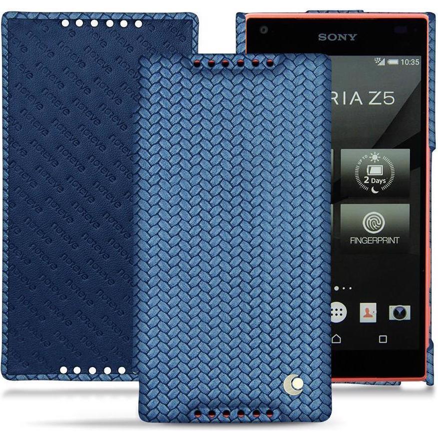 Thumbnail - Noreve Lederschutzhülle horizontal (Sony Xperia Z5 Compact), Smartphone Hülle, Blau