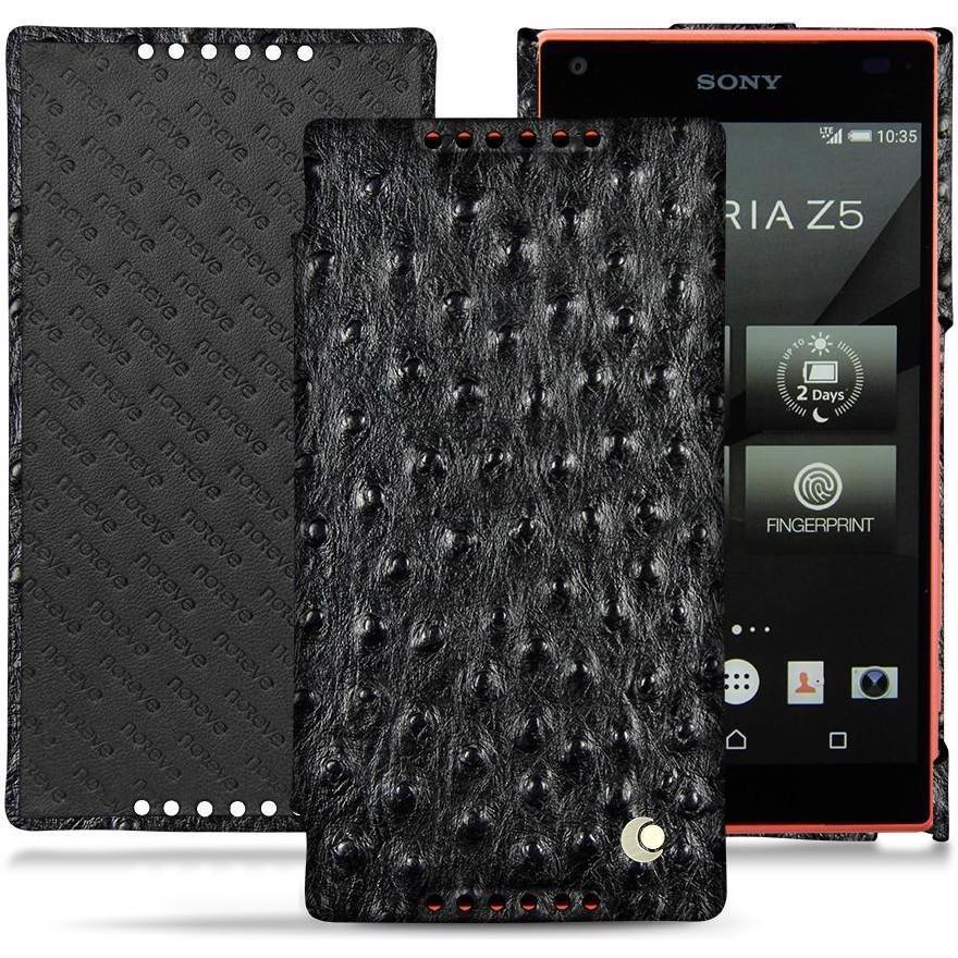Thumbnail - Noreve Lederschutzhülle horizontal (Sony Xperia Z5 Compact), Smartphone Hülle, Schwarz