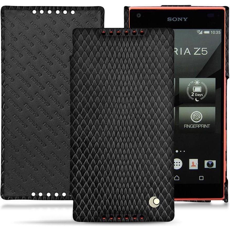 Thumbnail - Noreve Lederschutzhülle horizontal (Sony Xperia Z5 Compact), Smartphone Hülle, Schwarz