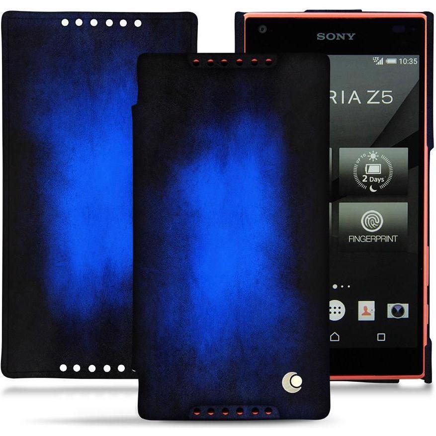 Thumbnail - Noreve Lederschutzhülle horizontal (Sony Xperia Z5 Compact), Smartphone Hülle, Blau