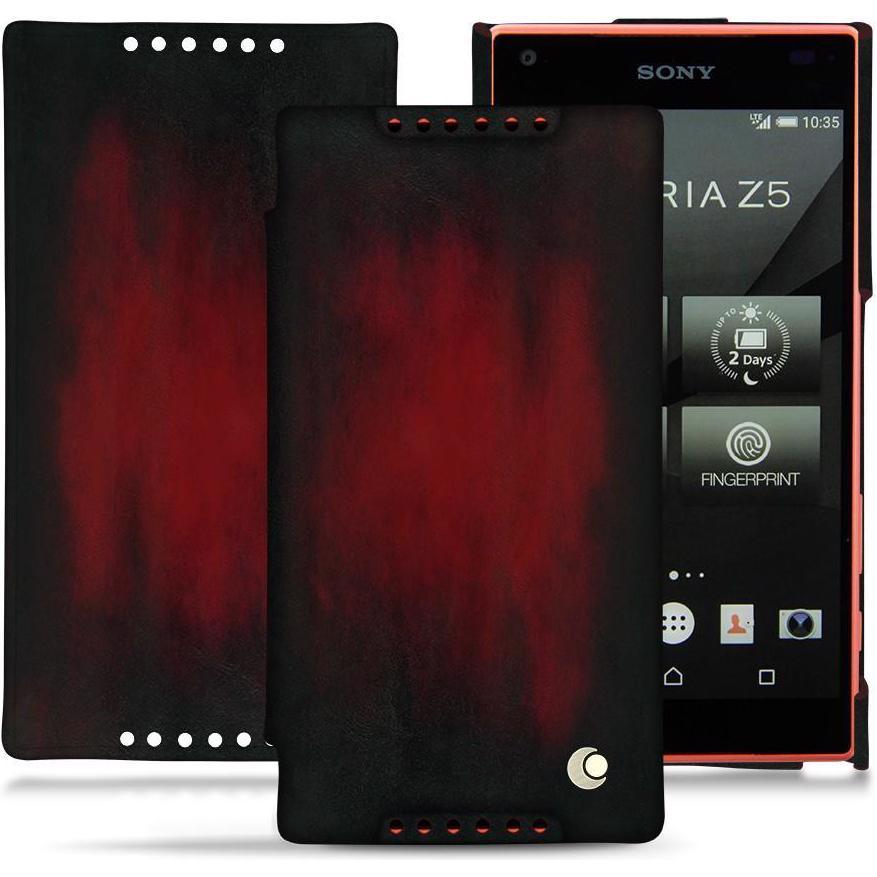 Thumbnail - Noreve Lederschutzhülle horizontal (Sony Xperia Z5 Compact), Smartphone Hülle, Rot