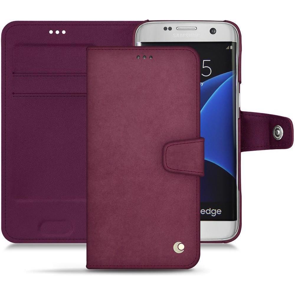Noreve Lederschutzhülle Wallet (Samsung Galaxy S7 Edge), Smartphone Hülle, Violett