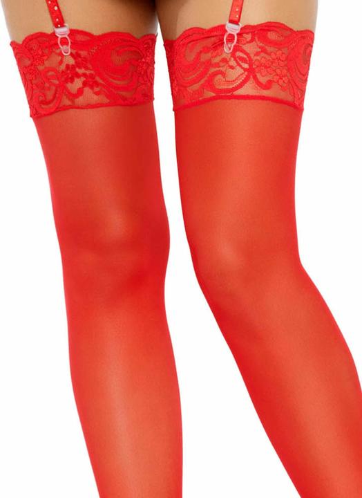 Produktbild Leg Avenue Straps-Strümpfe mit Spitze (One Size)