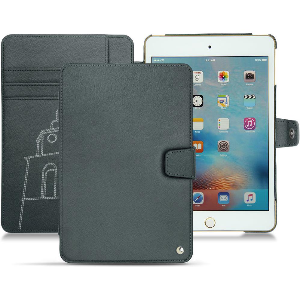 Noreve Lederschutzhülle Wallet (IPad Mini 4), Tablet Hülle, Blau