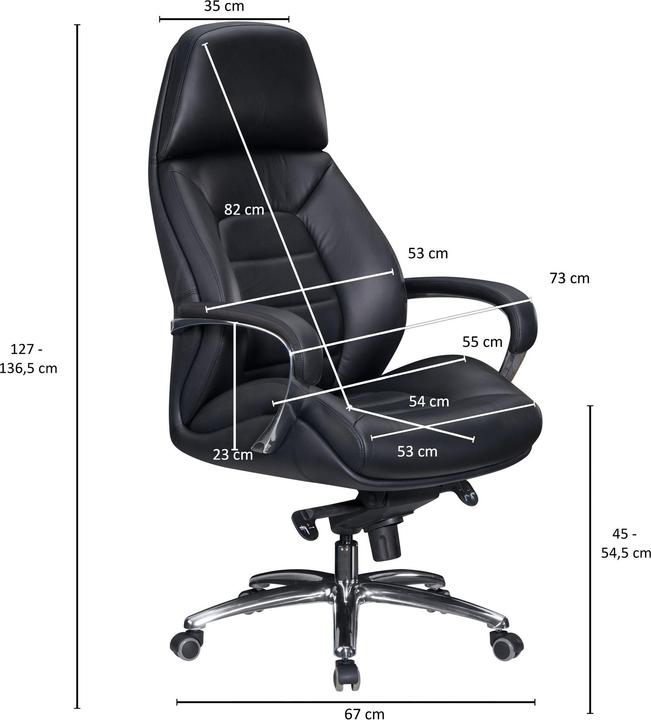 Actual product image FineBuy Executive chair cover genuine leather