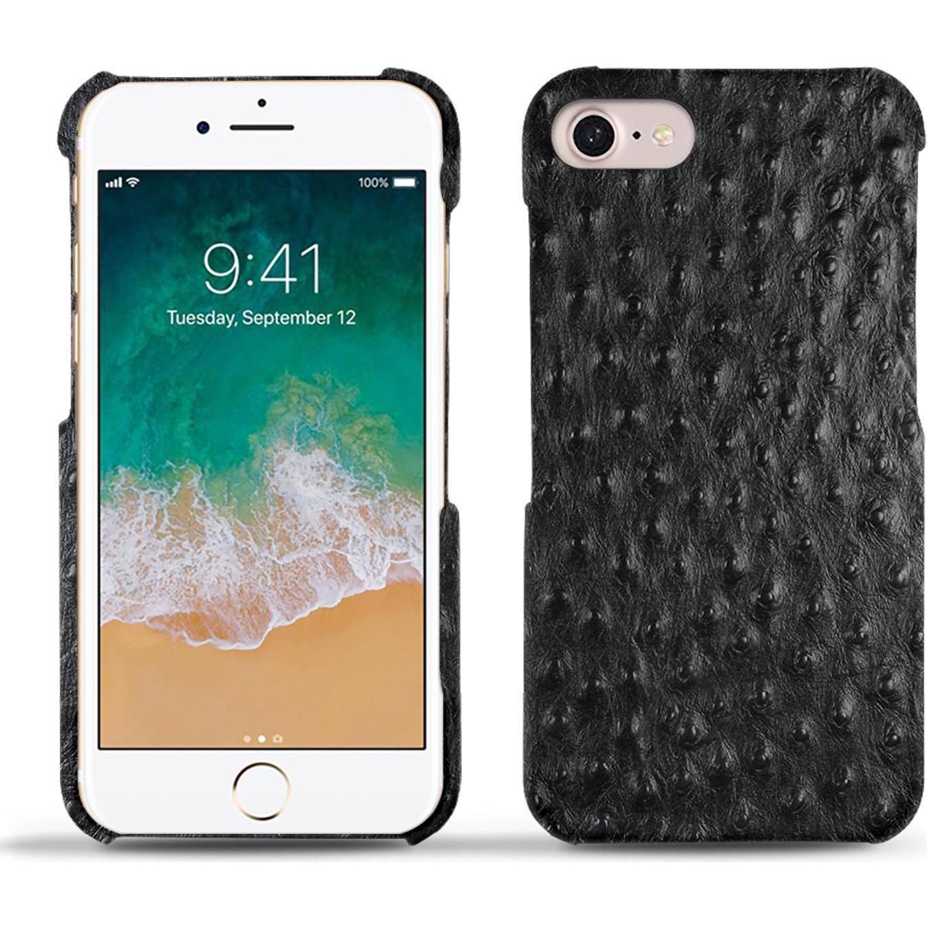 Noreve Lederschutzhülle (Apple iPhone 7), Smartphone Hülle, Schwarz