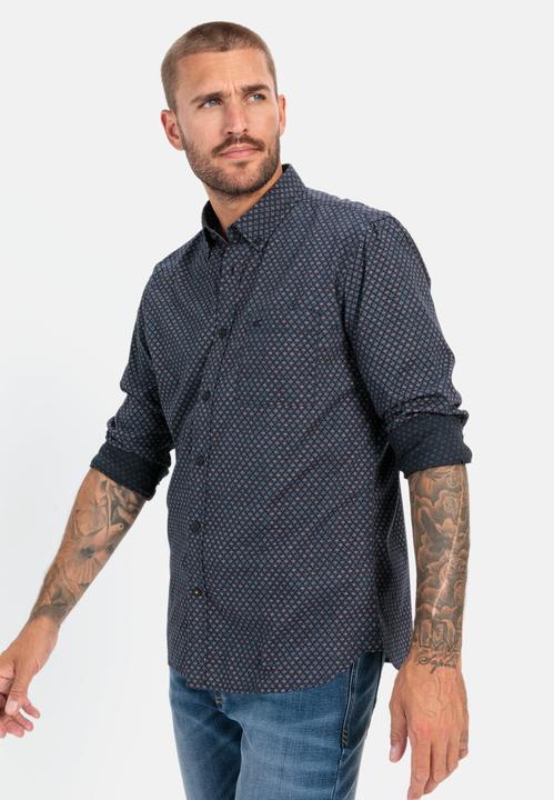 Produktbild Camel Active Langarmhemd mit Allover-Print (XL)