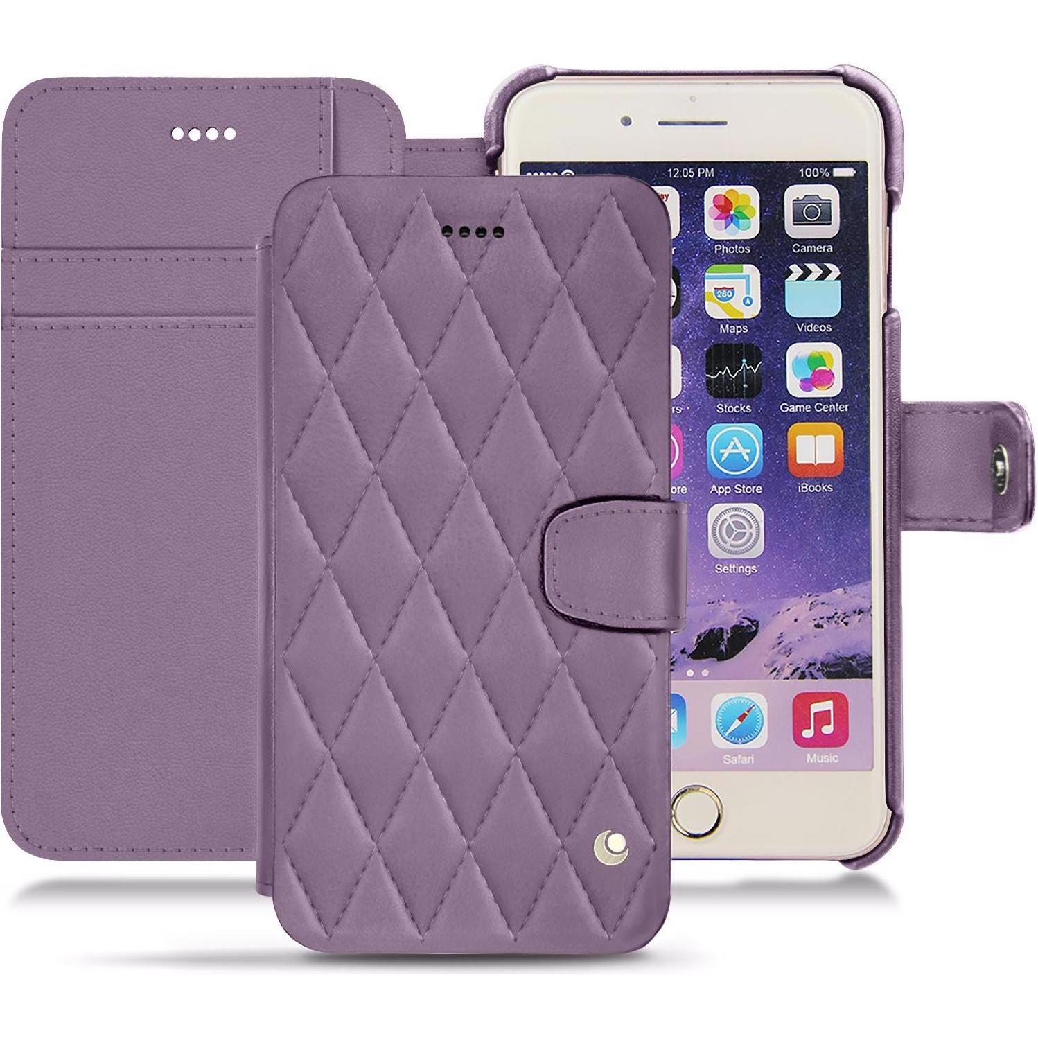 Noreve Lederschutzhülle Wallet (Apple iPhone 7 Plus), Smartphone Hülle, Violett