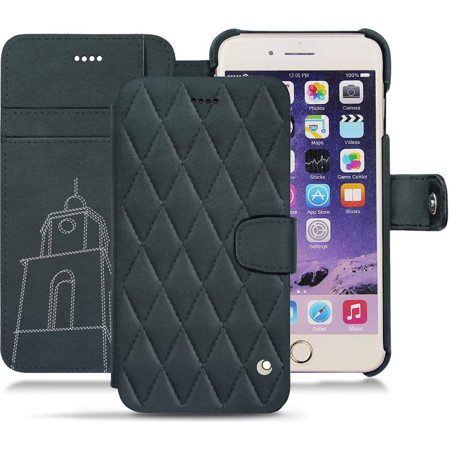 Noreve Lederschutzhülle Wallet (Apple iPhone 7 Plus), Smartphone Hülle, Blau