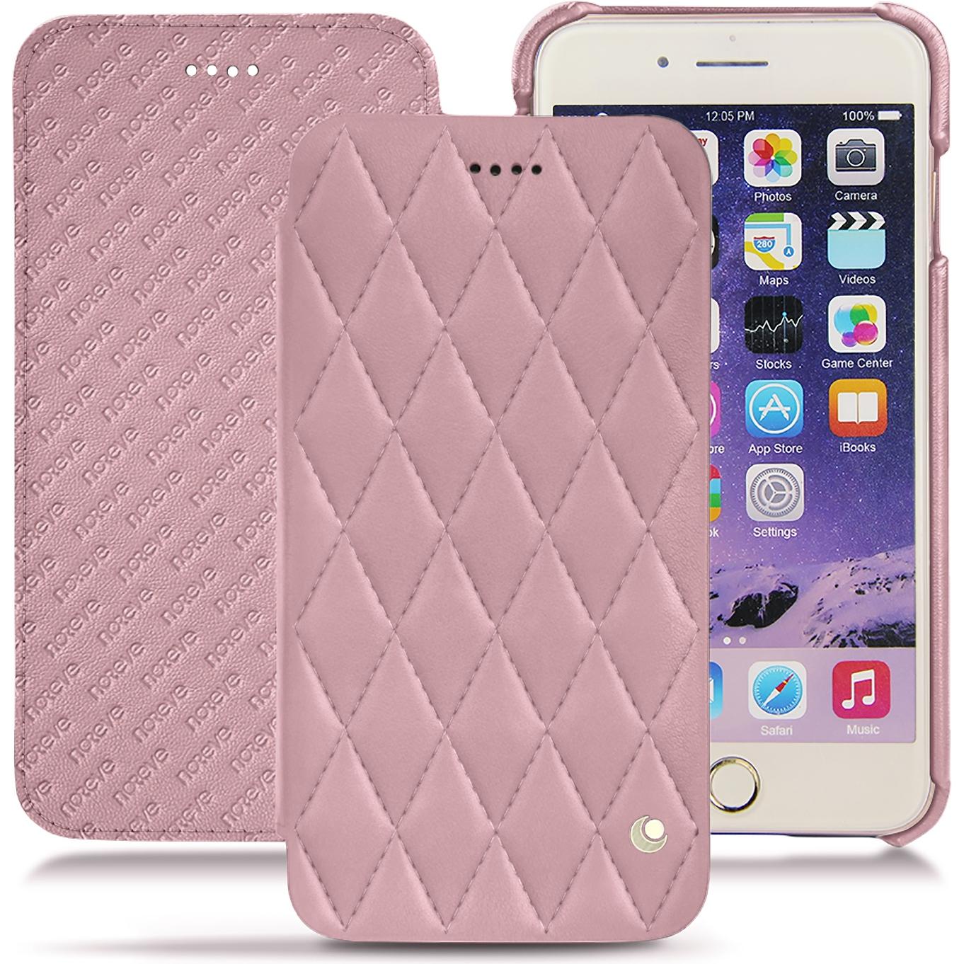 Thumbnail - Noreve Lederschutzhülle horizontal (Apple iPhone 7 Plus), Smartphone Hülle, Rosa