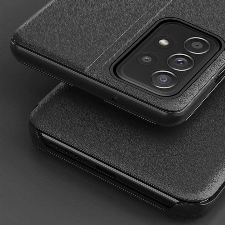 Produktbild Hurtel Eco Leather View Case an elegant case with a flap and stand function for Samsung Galaxy A73 red (Samsung Galaxy A73 5G)