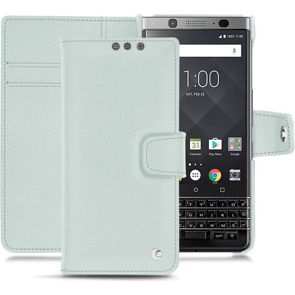 Noreve Lederschutzhülle Wallet (Blackberry KEYone), Smartphone Hülle, Blau