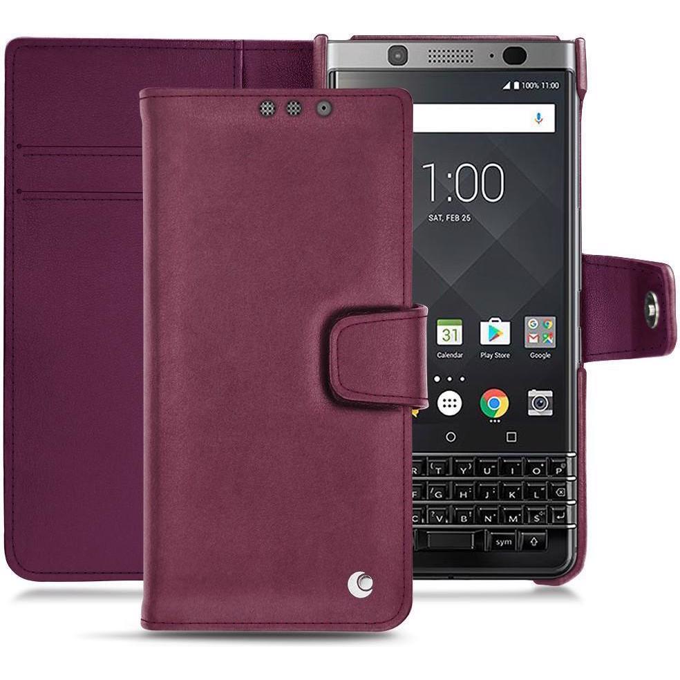 Noreve Lederschutzhülle Wallet (Blackberry KEYone), Smartphone Hülle, Violett