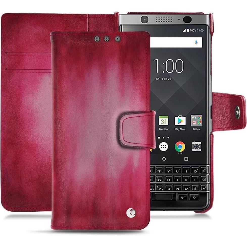 Thumbnail - Noreve Lederschutzhülle Wallet (Blackberry KEYone), Smartphone Hülle, Rosa