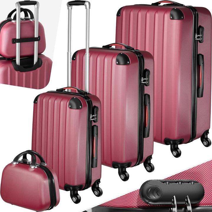 Produktbild tectake 4-teiliges Reisekofferset (90 l)