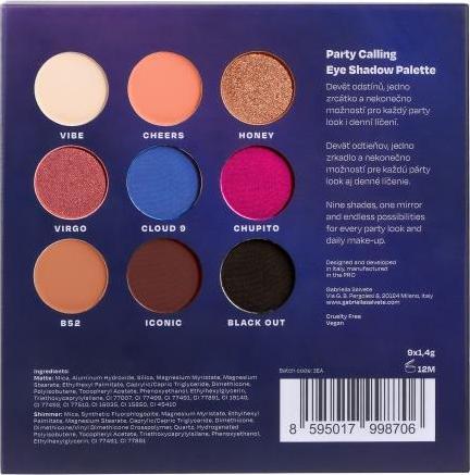 Produktbild Gabriella Salvete Party Calling Eyeshadow Palette