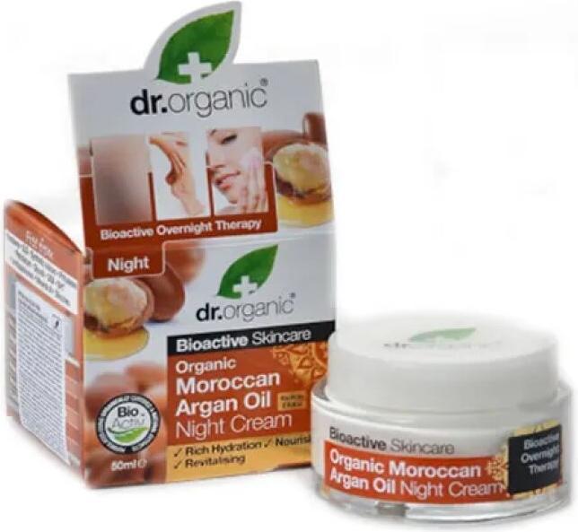 Immagine prodotto Dr. Organic Crema notte all'olio di argan marocchino 50ml (50 ml, Crema notte)