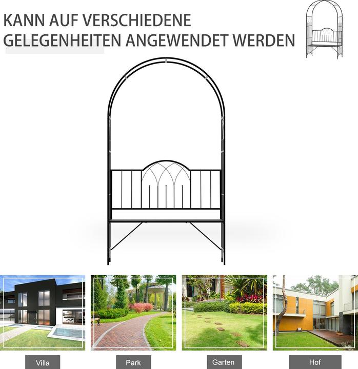 Image du produit Outsunny Bank mit Rosenbogen
