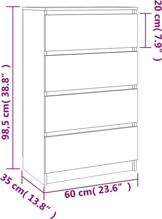 Actual product image VidaXL Peter (60 x 35 x 98.5 cm)