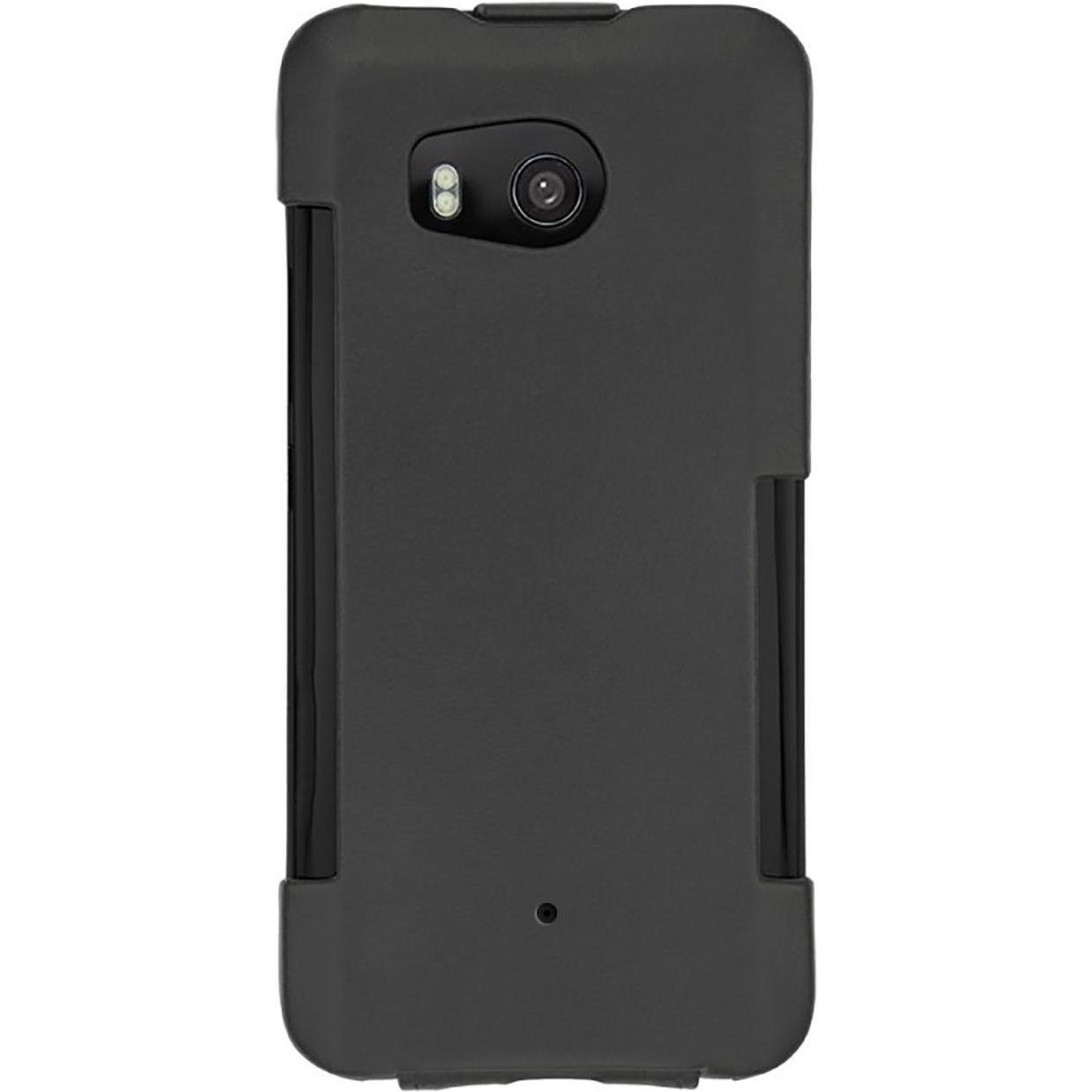 Noreve Lederschutzhülle vertikal (HTC U11), Smartphone Hülle, Braun