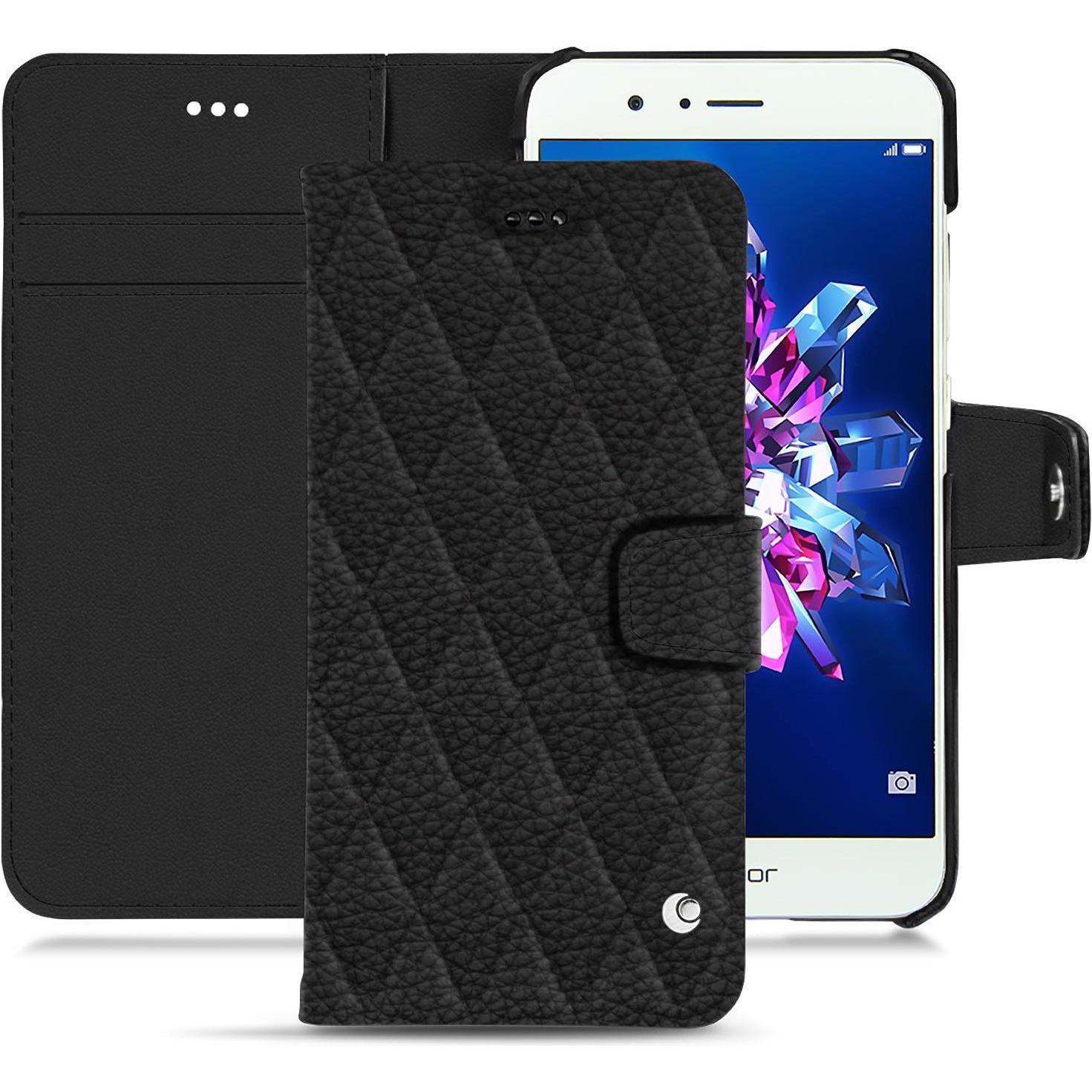 Noreve Lederschutzhülle Wallet (Honor 8 Pro), Smartphone Hülle, Schwarz