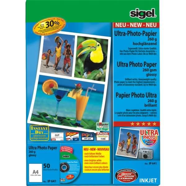Actual product image Sigel Inkjet Ultra (260 g/m², A4, 50 pcs.)