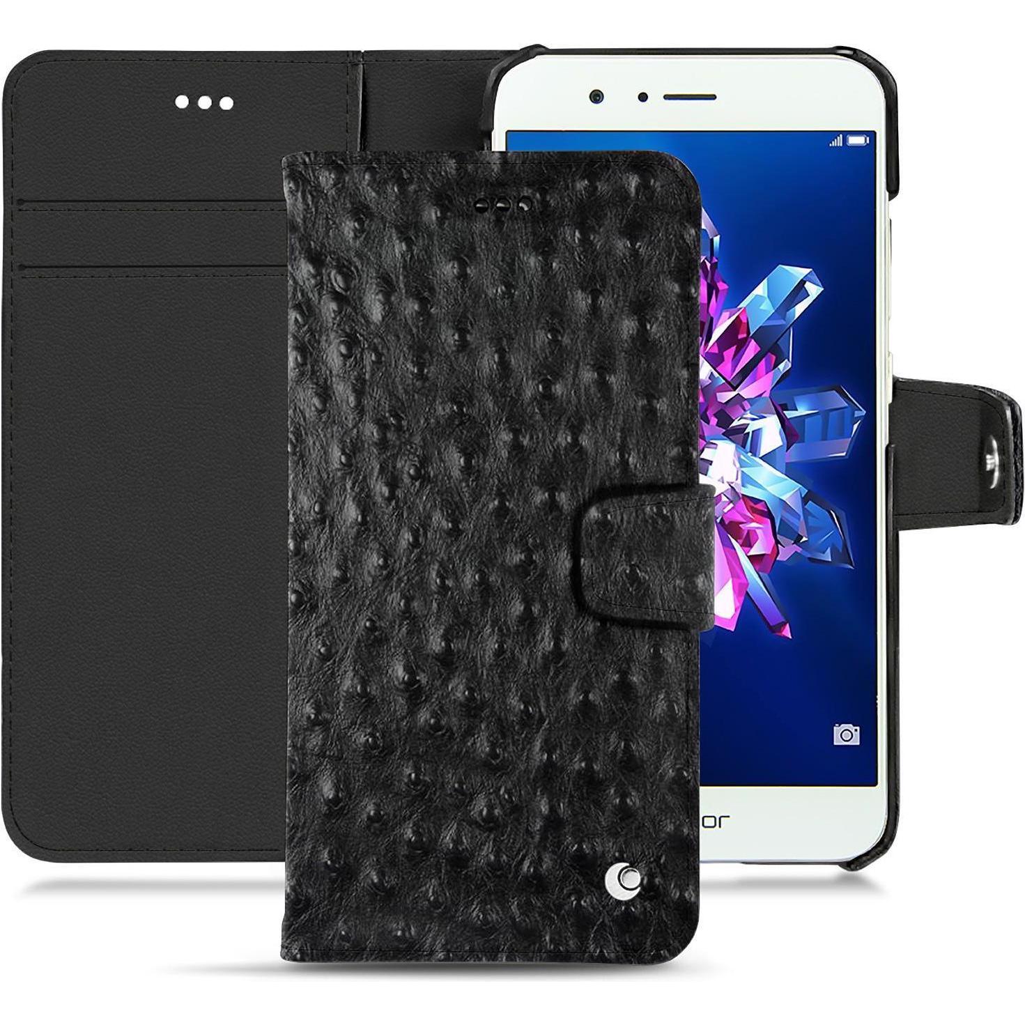 Noreve Lederschutzhülle Wallet (Honor 8 Pro), Smartphone Hülle, Schwarz