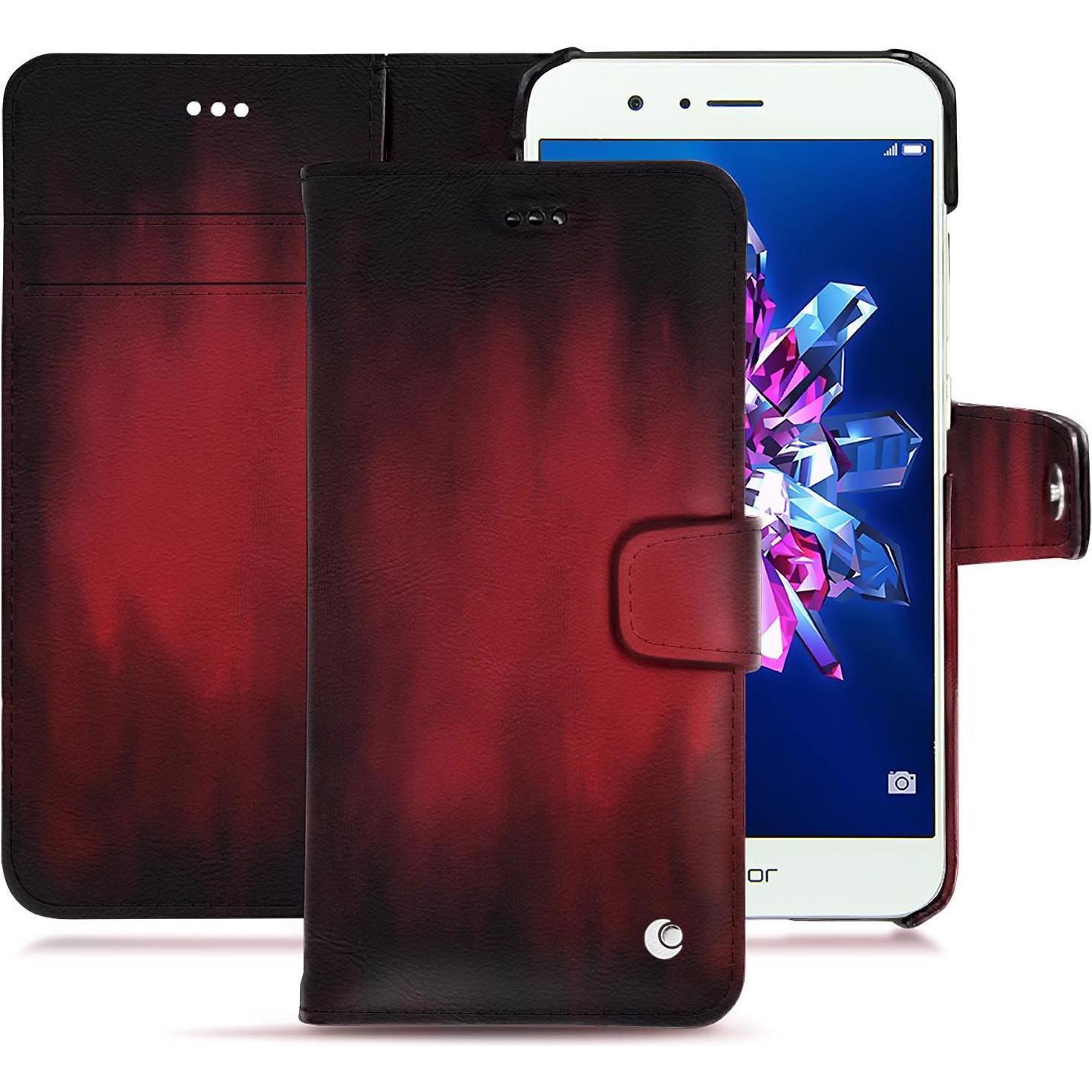 Noreve Lederschutzhülle Wallet (Honor 8 Pro), Smartphone Hülle, Rot